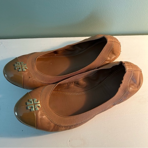Tory Burch Ballerina Jolie Tan Slipper Flats - Picture 3 of 6
